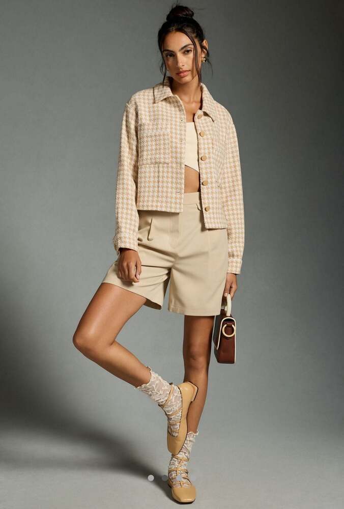 Anthropologie Dolan Houndstooth Printed Jacket Small
